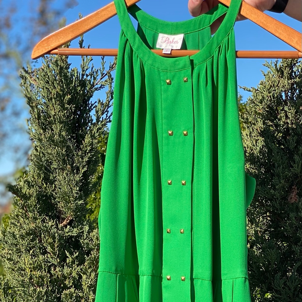 Green Parker Halter Dress